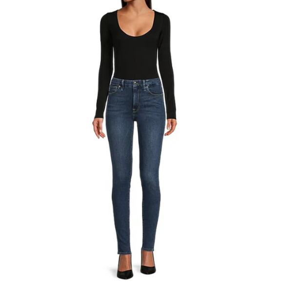 Good American Good Legs High Rise in Blue004 NWT Size 4 - Picture 2 of 4